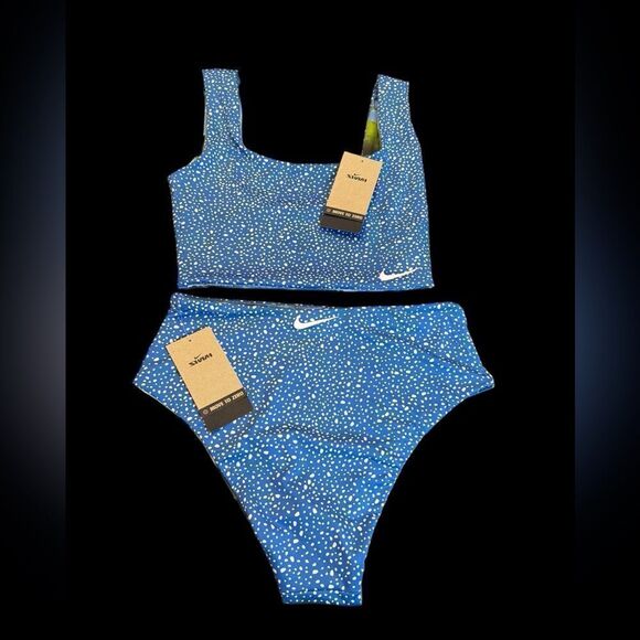 NWT Nike High Waist Reversible Two Piece Swimsuit (Med) - Picture 4 of 10